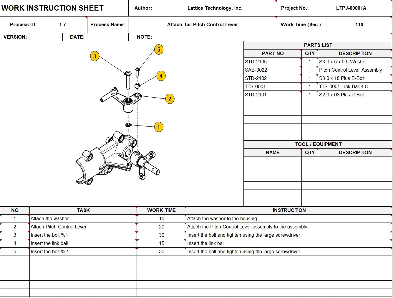 Printable 2D Work Instructions