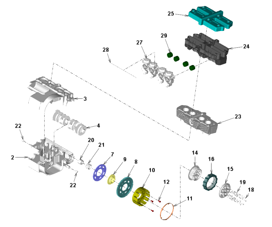Bike Engine with Illustration View