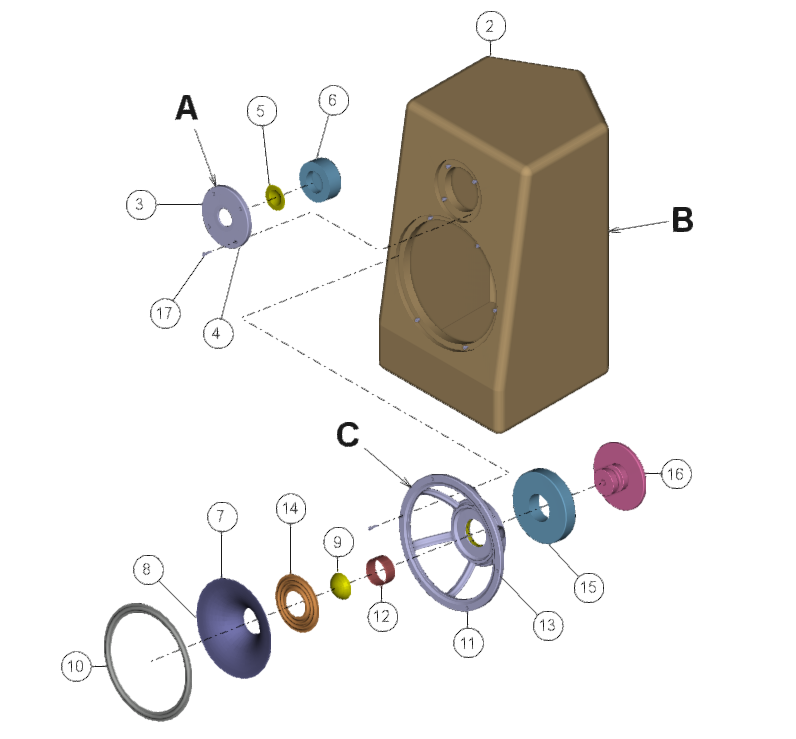 Loudspeaker with Illustration View